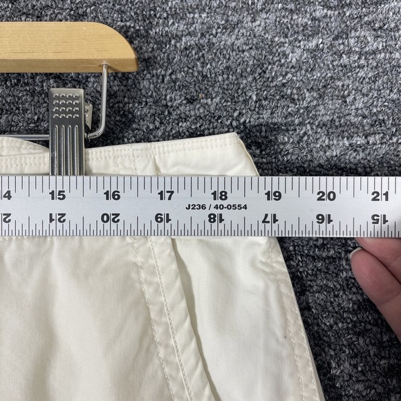 Lauren Ralph Lauren Cargo Pants Women 14 Cream 37x28 Beach Casual Cotton Lt Weig - Picture 5 of 9